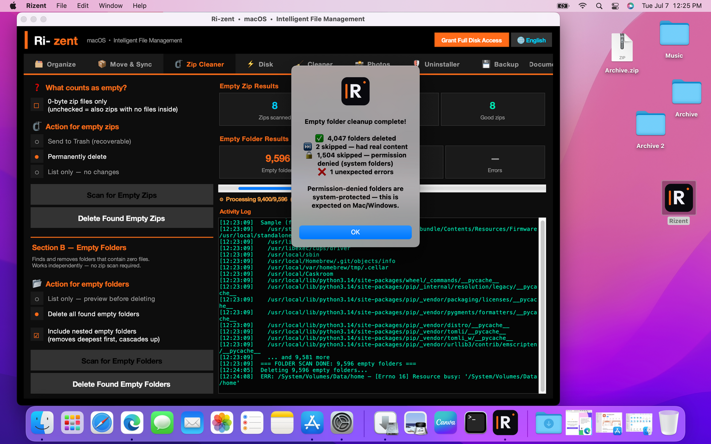 Ri-zent - All-in-One PC AND MAC PACKAGE - Cleanup, Organizer & AI Tools (One-Time License)