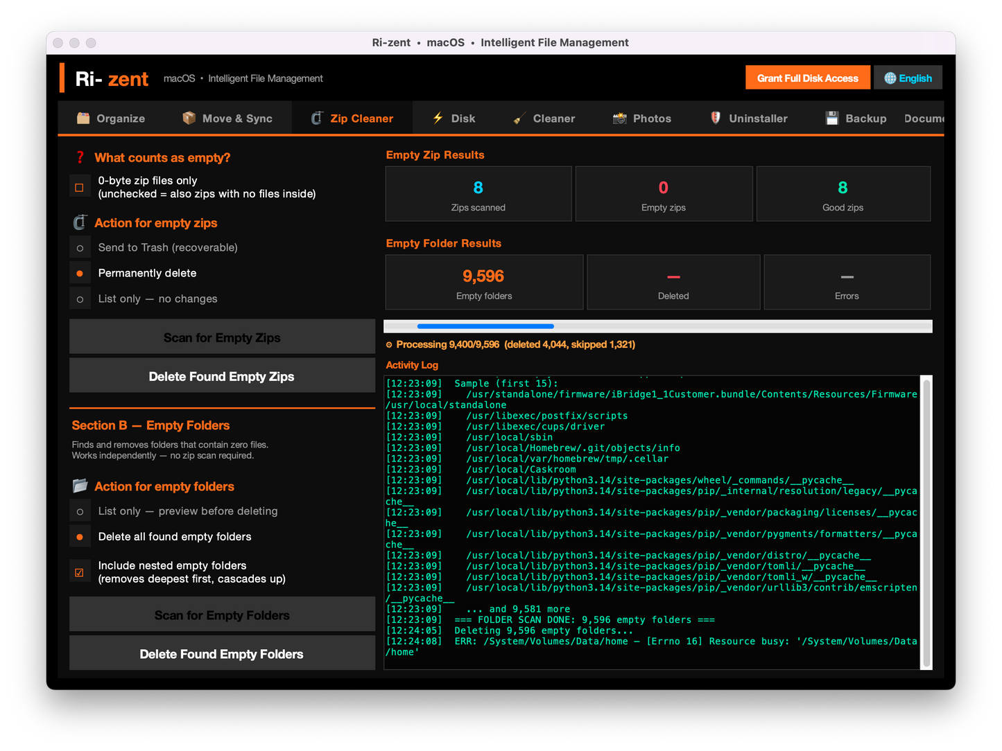Ri-zent - All-in-One PC AND MAC PACKAGE - Cleanup, Organizer & AI Tools (One-Time License)