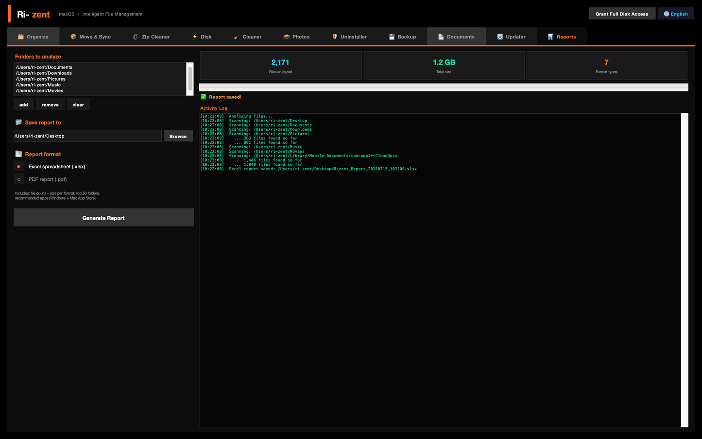 Ri-zent - All-in-One Mac Cleanup, Organizer & AI Tools (One-Time License)