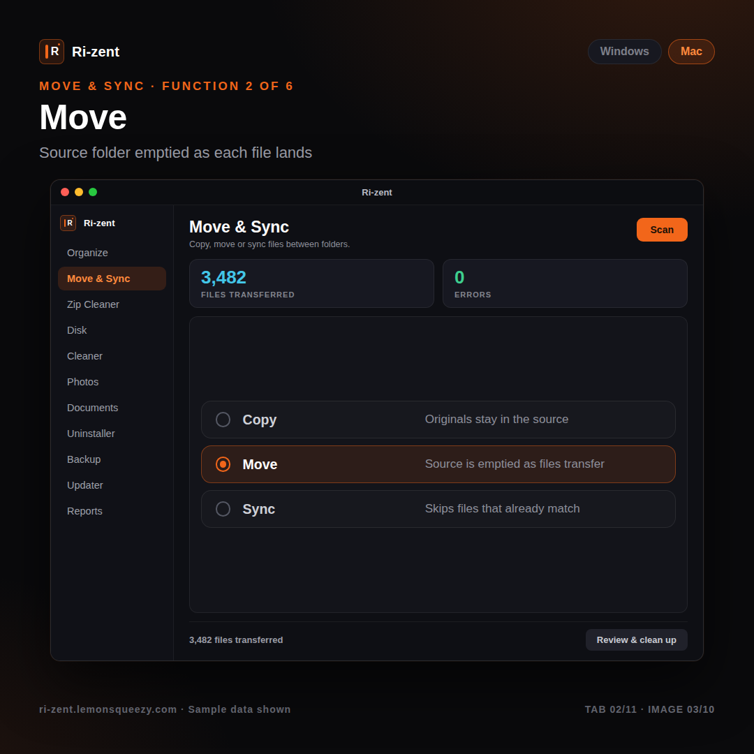 Ri-zent - Intelligent File Management (MAC Desktop)