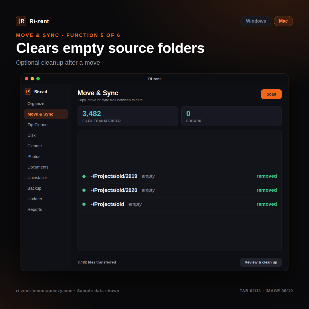 Ri-zent - Intelligent File Management (MAC Desktop)