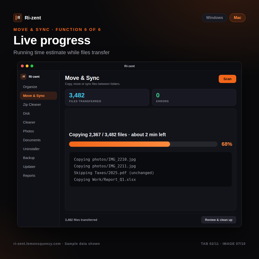 Ri-zent - Intelligent File Management (MAC Desktop)