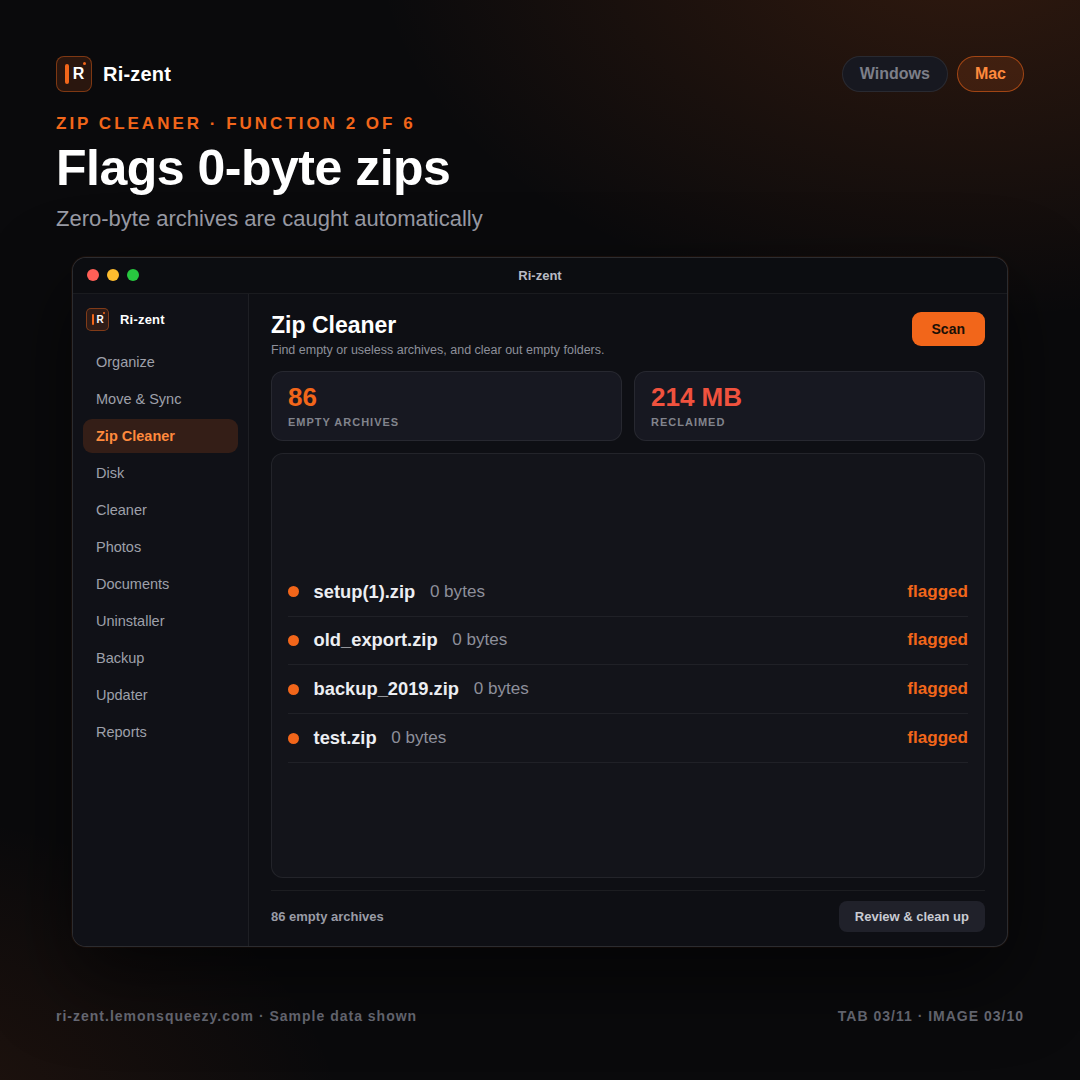 Ri-zent - Intelligent File Management (MAC & WINDOW DESKTOP)