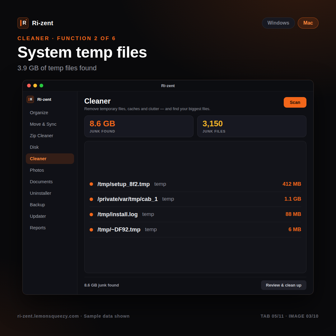 Ri-zent - Intelligent File Management (MAC & WINDOW DESKTOP)