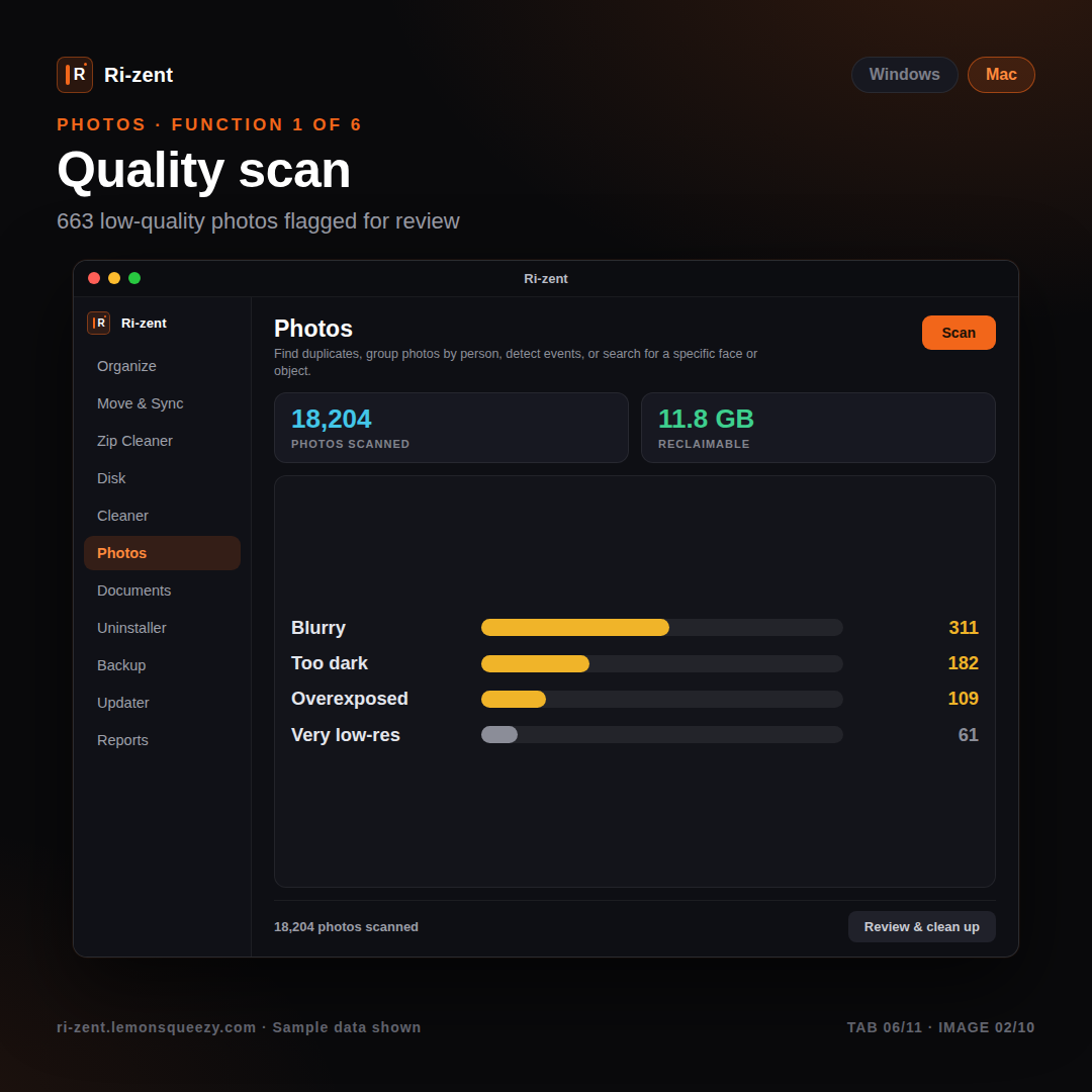 KEY ONLY - Ri-zent - Intelligent File Management (MAC & WINDOW DESKTOP)