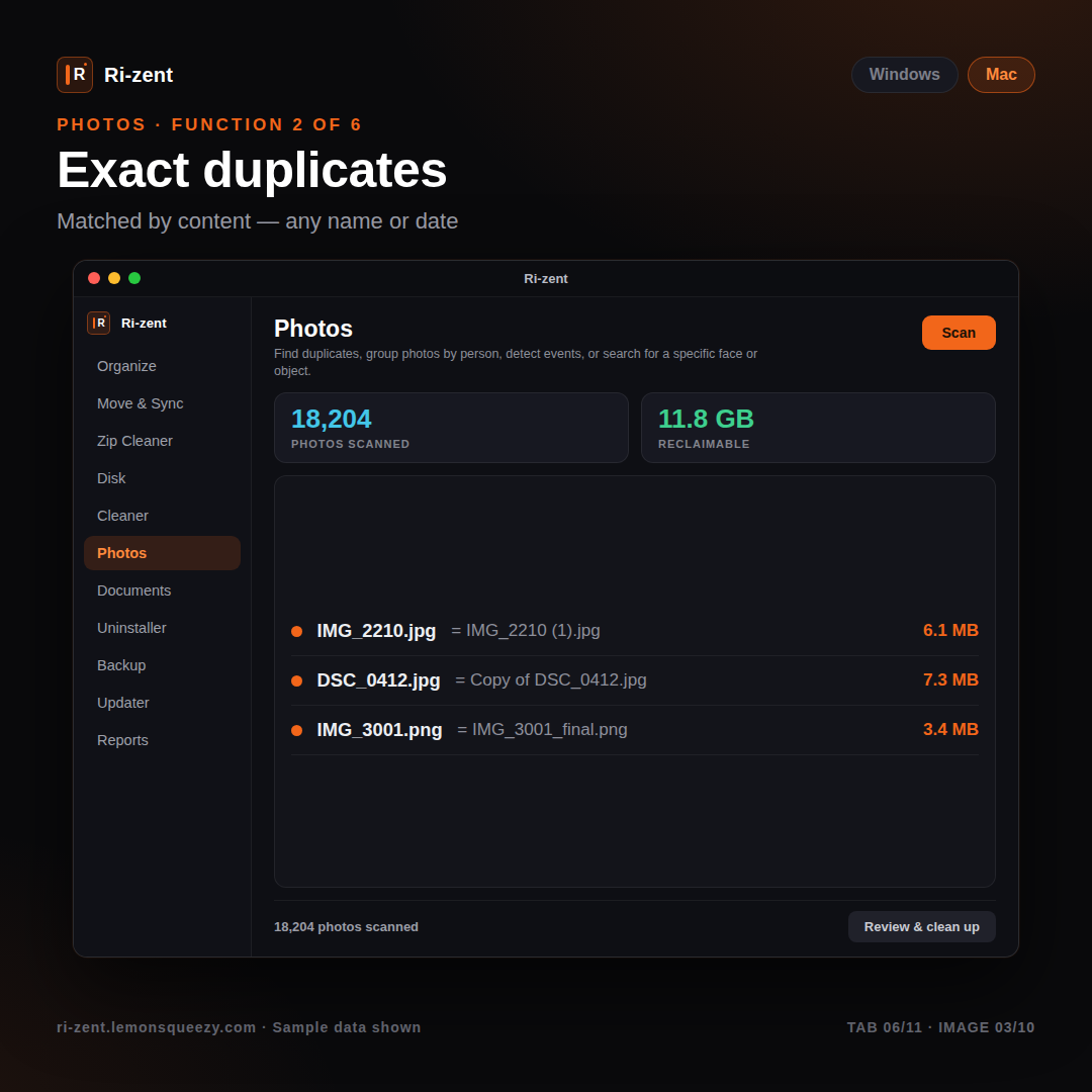 Ri-zent - Intelligent File Management (MAC & WINDOW DESKTOP)