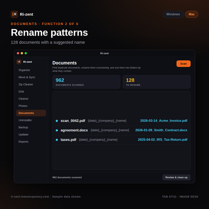 Ri-zent - Intelligent File Management (MAC & WINDOW DESKTOP)