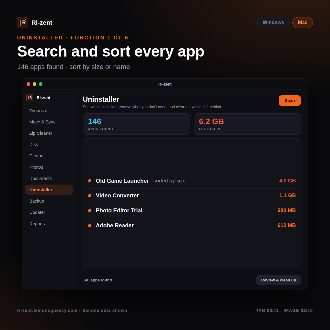 KEY ONLY - Ri-zent - Intelligent File Management (MAC & WINDOW DESKTOP)