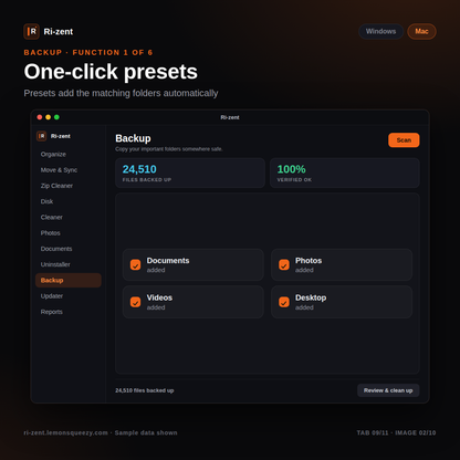 KEY ONLY - Ri-zent - Intelligent File Management (MAC & WINDOW DESKTOP)
