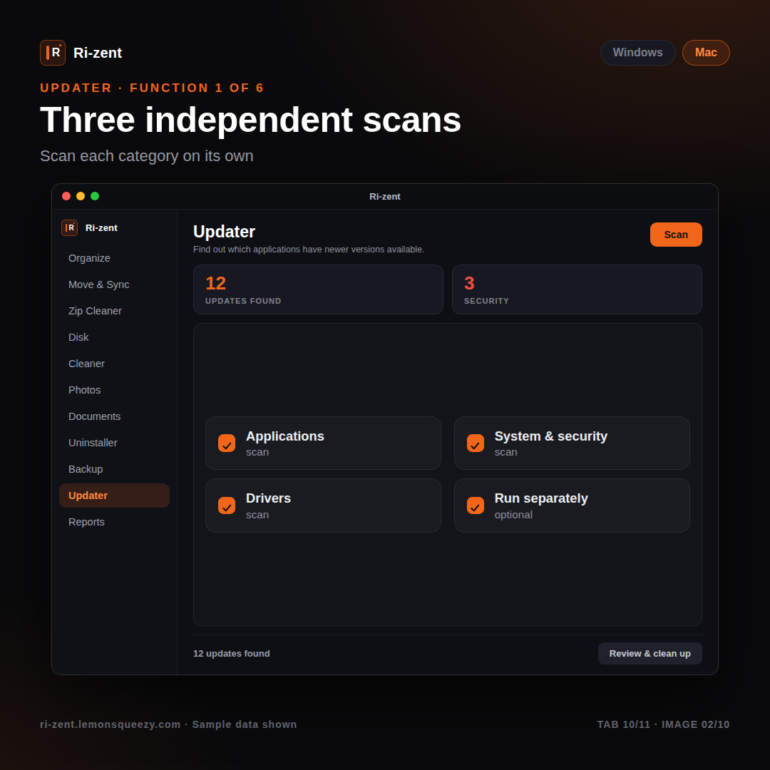 KEY ONLY - Ri-zent - Intelligent File Management (MAC & WINDOW DESKTOP)