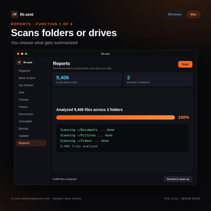 KEY ONLY - Ri-zent - Intelligent File Management (MAC & WINDOW DESKTOP)
