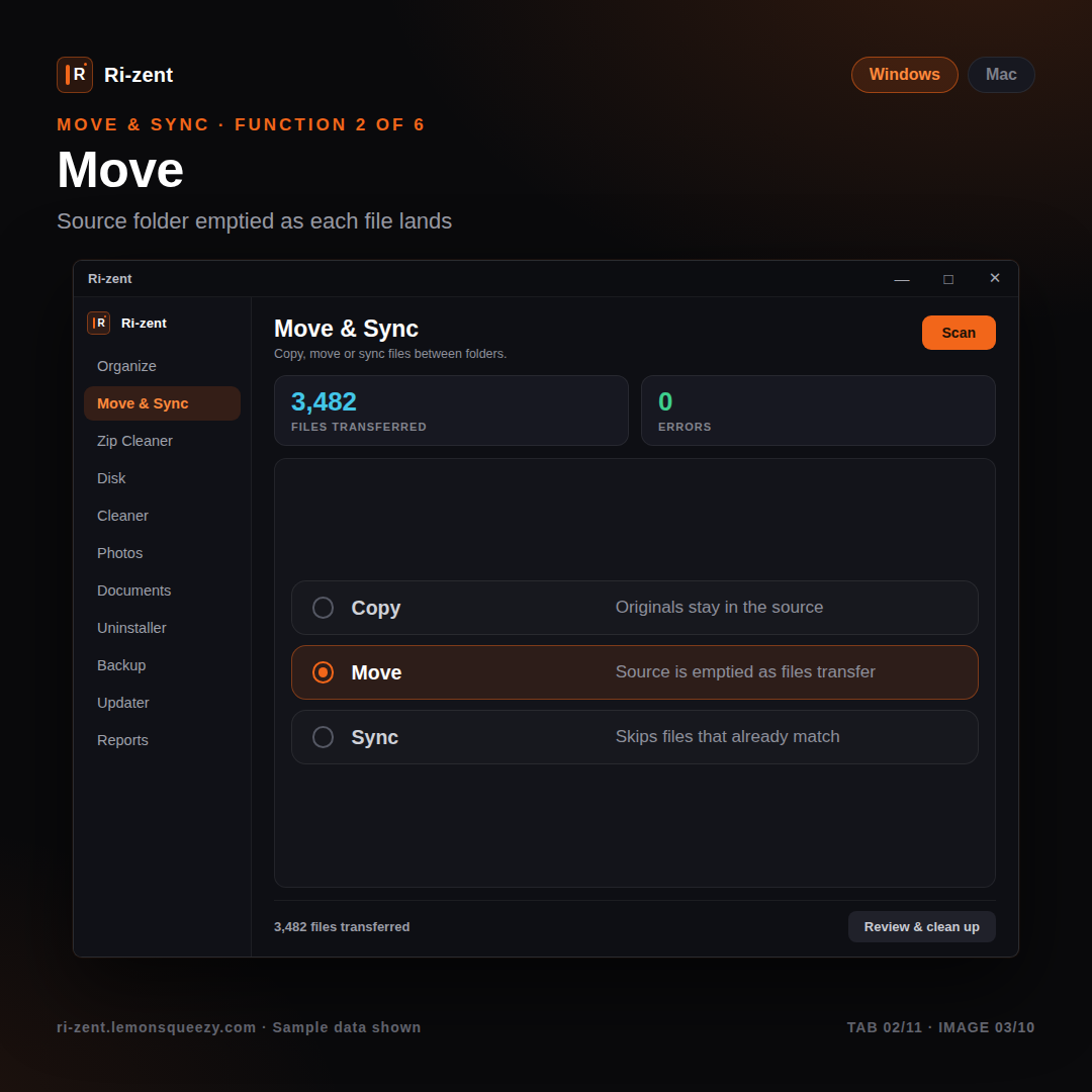 Ri-zent - Intelligent File Management (MAC & WINDOW DESKTOP)