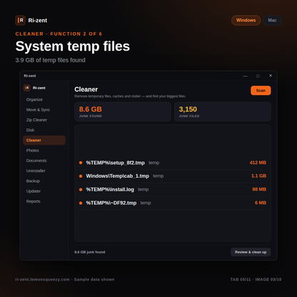 Ri-zent - Intelligent File Management (MAC & WINDOW DESKTOP)