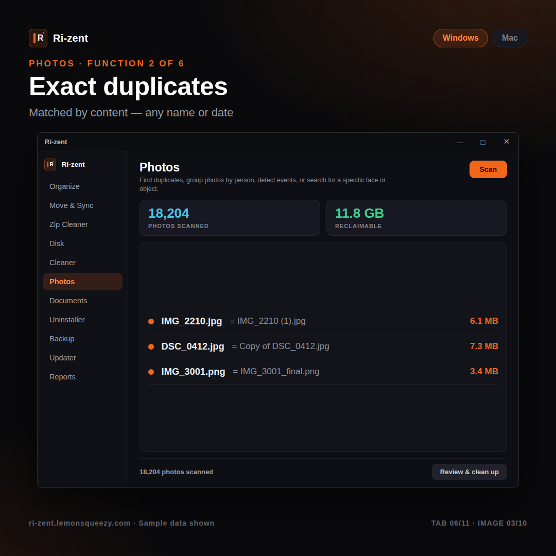 Ri-zent - Intelligent File Management (MAC & WINDOW DESKTOP)