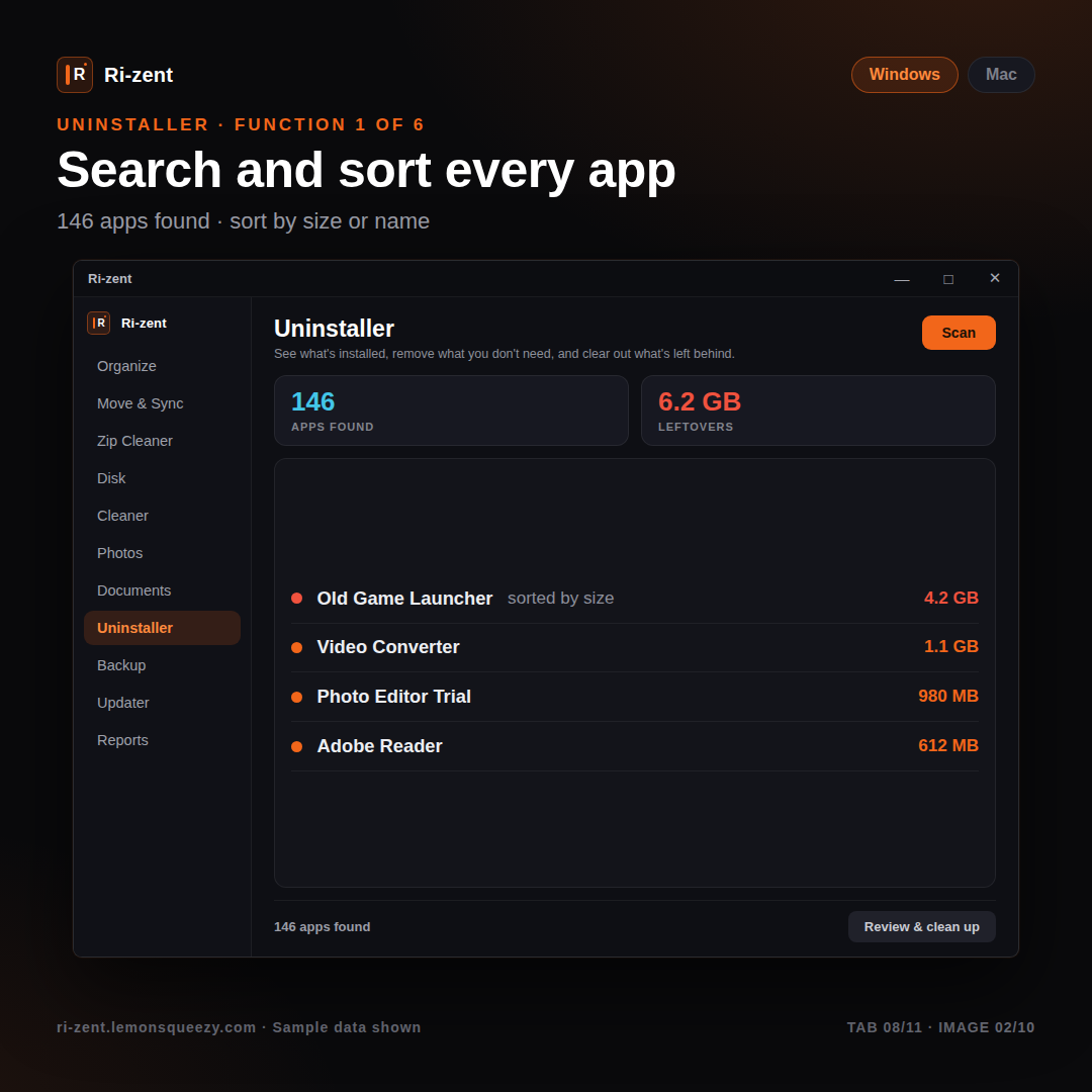 KEY ONLY - Ri-zent - Intelligent File Management (MAC & WINDOW DESKTOP)