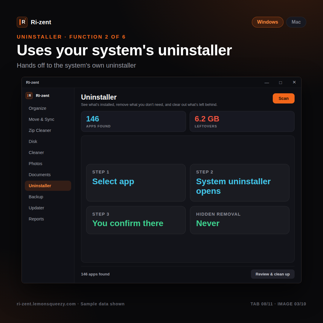 Ri-zent - Intelligent File Management (MAC & WINDOW DESKTOP)