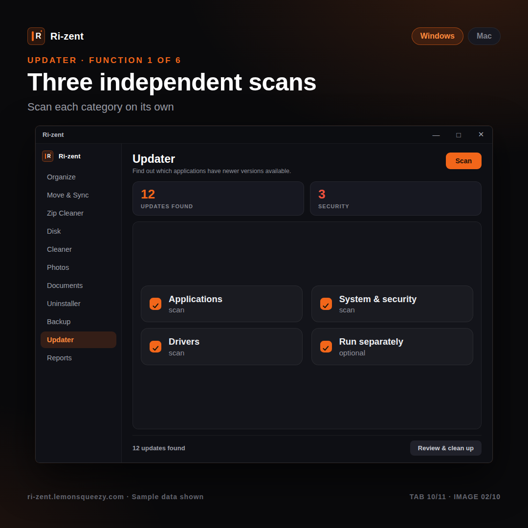 KEY ONLY - Ri-zent - Intelligent File Management (MAC & WINDOW DESKTOP)